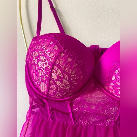 Victoria's Secret / Fuchsia Chemise / Babydoll / 34C / New - Picture 7 of 12